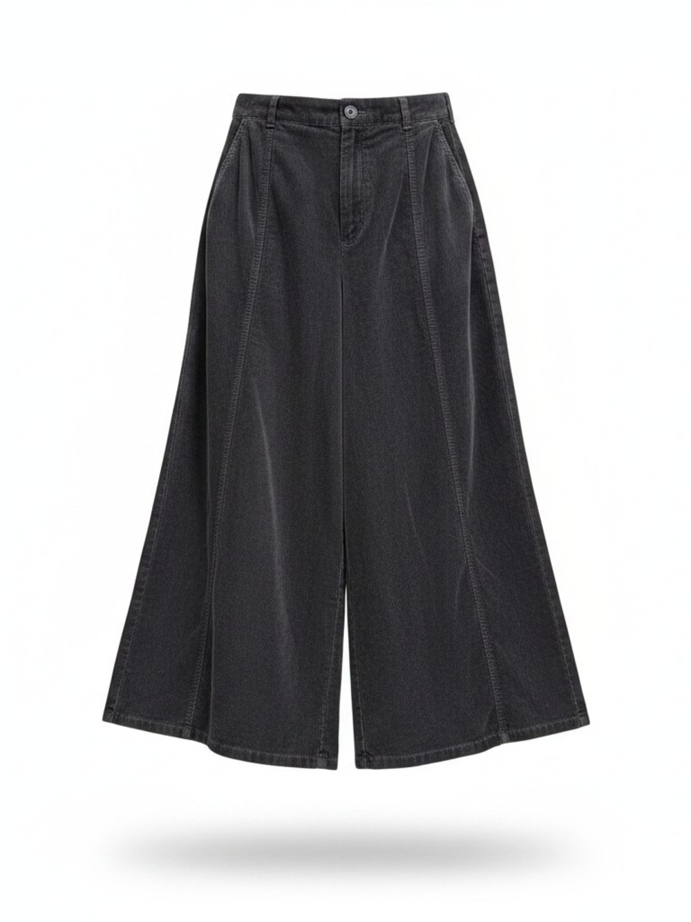 Anthropologie Velvet Wide Leg Black